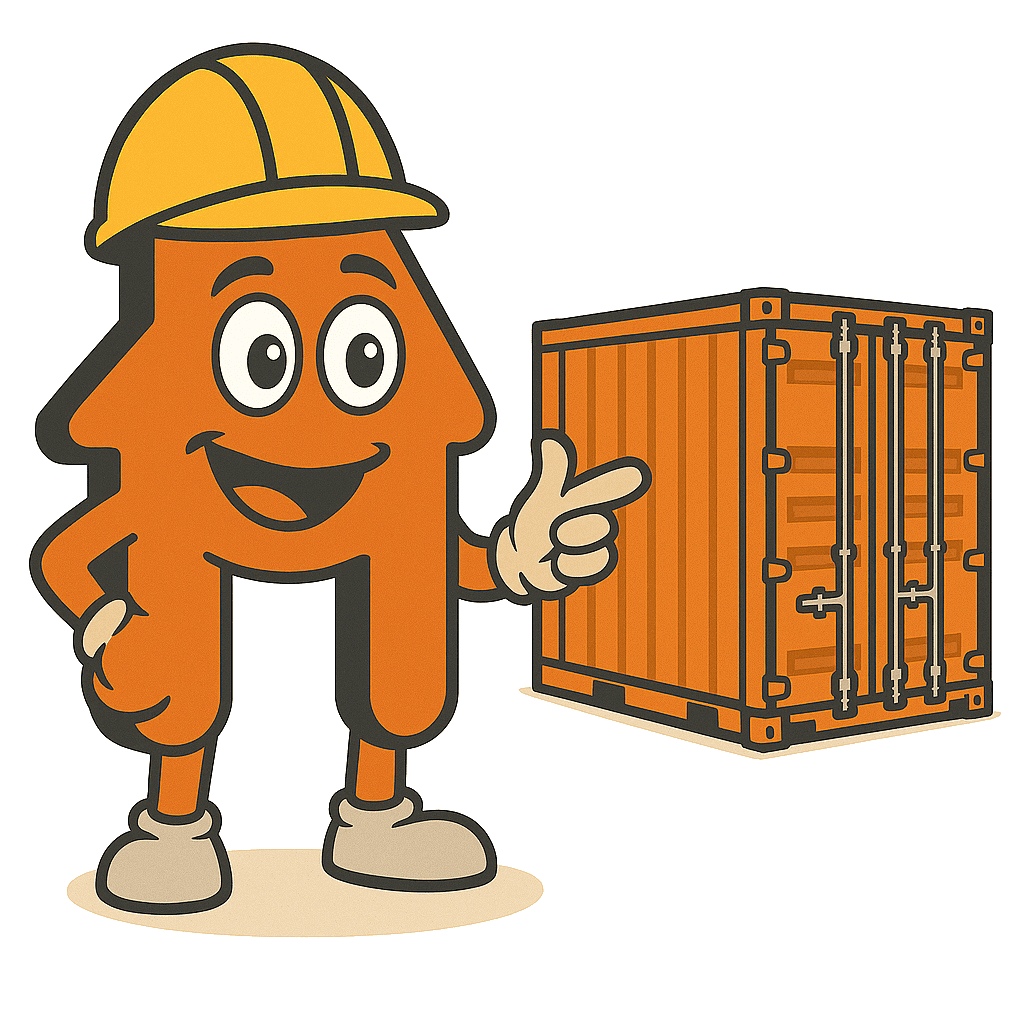 Maskot půjčovny – kontejnery